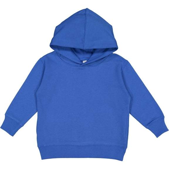 Rabbit Skins Toddler Fleece Long Sleeve Hooded Pullover Sweatshirt with Side Seam Pockets, Royal, 2T
