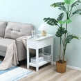 thumbnail image 2 of HOMCOM Flip Top End Table, Side Table with Storage Shelf, Cable Management, 2 of 10