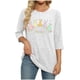 thumbnail image 3 of Mujeres 3/4 Manga Tops Y Blusas Impresas Cuello Redondo Casual Otoño Invierno Blusa, 3/4 Manga Casual Tops para Mujeres, 3 of 7