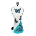 thumbnail image 1 of Golf Wood Headcover Anti Scratch Protector Mariposa Patrón Club Head Cover blanco Zulema Fundas para cabezas de golf, 1 of 8