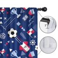 thumbnail image 4 of Blackout Kids Curtains,Blue Soccer Elements Pattern Childrens Insulated Curtains Set Of 2,Bedroom Essentials,Toddler Room Decor 42"x54", 4 of 5