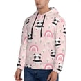 thumbnail image 3 of Haiem Cute Cartoon Panda Patterned Men's Hoodie with Kangaroo Pocket - Ideal Pullover Sweatshirt for Daily Wear, Travel, and Home-Large, 3 of 7
