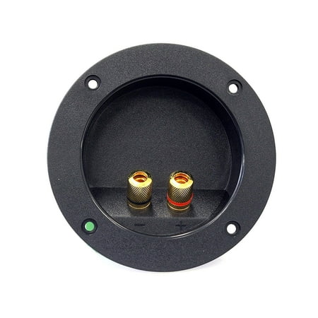 - Absolute USA RST-400 4-Inch Round Gold Twist Banana Jacks Double Binding Post Speaker Box Terminal Cup