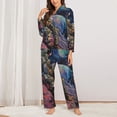 thumbnail image 2 of Fotbe Rainbow Astronaut Space Landscape Conjunto de Pijama de Manga Larga para Mujer con Estampado, Ropa de Dormir de 2 Piezas, Conjunto de Casa Suave y Cómodo con Bolsillos-XX-Large, 2 of 7
