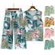 thumbnail image 2 of Verano Capris impreso mujeres dormir salón pijama sin mangas conjuntos de pijamas pijamas de dibujos animados poliéster ropa de dormir 3XL 5XL moda de hogar, 2 of 5
