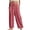 Pink, variant on WREESH Womens Casual Wide Leg Pants Casual Pants Loose Comfy Drawstring Crop Trousers with Pockets Black