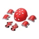 thumbnail image 5 of Casco de bicicleta para niños Juego de casco con rodilleras Guardias de muñequera de almohadillas, elegante engranaje de skateboard juego para Rojo, 5 of 8