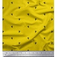 thumbnail image 1 of Soimoi Yellow Rayon Fabric Black Heart Print Sewing Fabric Yard 42 Inch Wide, 1 of 5
