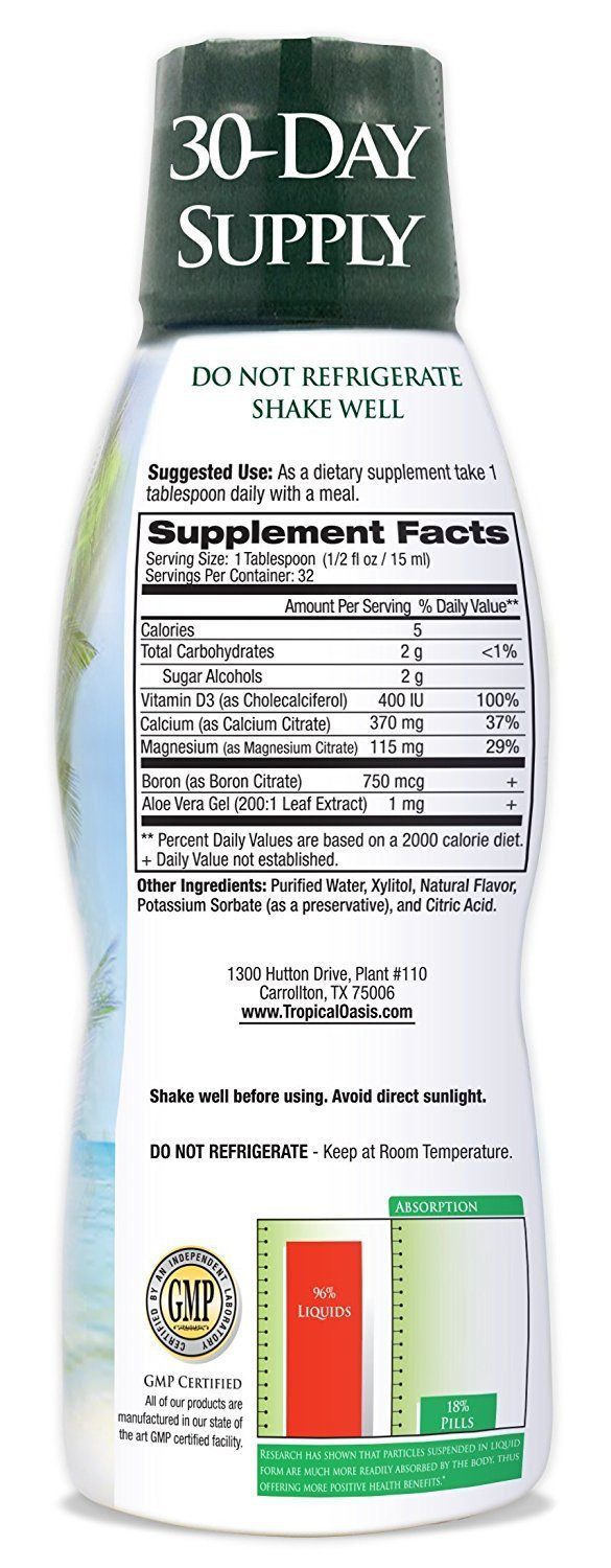 Premium Liquid Calcium Magnesium Citrate 16 Oz