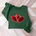 thumbnail image 2 of Goodeals Clearance Deals,Women's Heart Print Shirts Crewneck Fleece Sweatshirts Cute Long Sleeve Casual Tops Fashion Valentine's Day Pullober Tops for Women(Green,XXL), 2 of 4