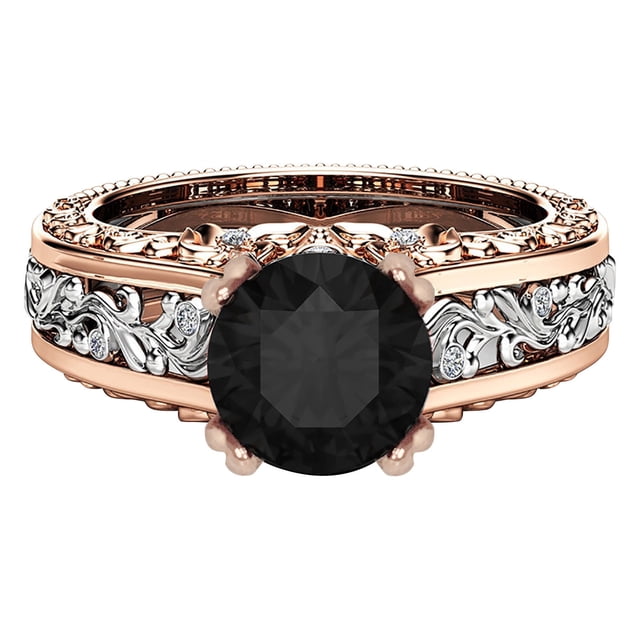 asddcavvf Ladies Ring Alloy Plated 14k Rose Gold Color Separation Ring Jewelry Gift