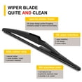 thumbnail image 4 of 11" Rear Windshield Wiper Blade Arm Set Fit for 2012-2019 FIAT 500 Rear Wiper Arm Blade 68079869AA 68079870AA, 4 of 7