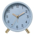 thumbnail image 1 of Quartz Alarm Clock Simple Silent Desktop Round Creative Pointer Table Clock, 1 of 5