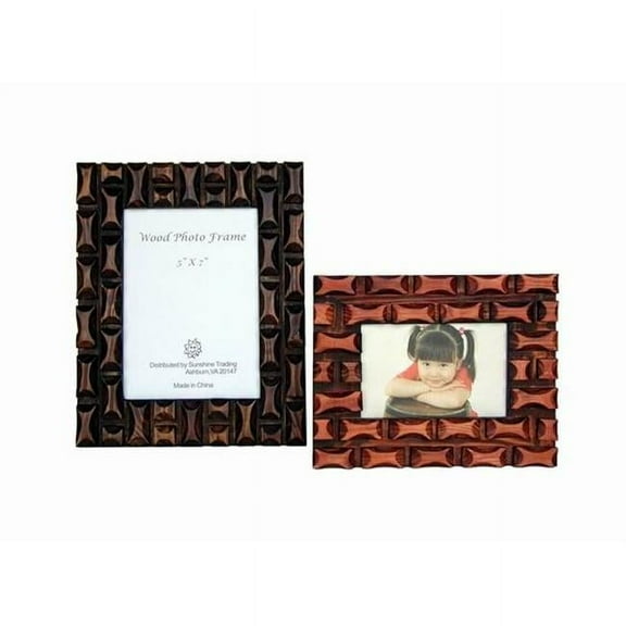 Sunshine Trading ST-25-5 Handmade Wood Photo Frame - 3.5 x 5 Inch