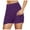 Dark Purple, variant on Skorts for Women Dressy Casual Built-In Solid Color Yoga Running Gym Shorts Casual Fashion Women's Workout Shorts,Orange,XL