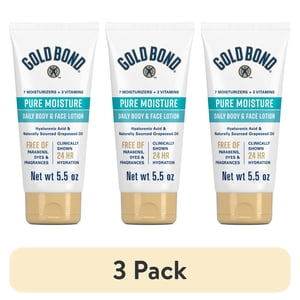Gold Bond Pure Moisture Lotion, 3 Pack (5.5 oz each)