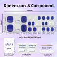 thumbnail image 7 of DUKASOU Toenail Stickers-Semi Cured Gel Toenail Strips-Klein Blue, Long Lasting DIY Salon Nail Art Stickers Kit for Adults, 26 Count, 7 of 7