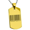 thumbnail image 3 of Stainless Steel Hitman Barcode Engraved Dog Tag Pendant, 3 of 4