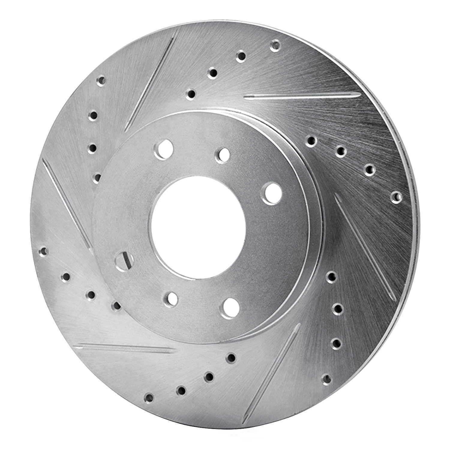 Dynamic Friction Company 631-67040L DFC Brake Rotor - Drilled And Slotted - Silver