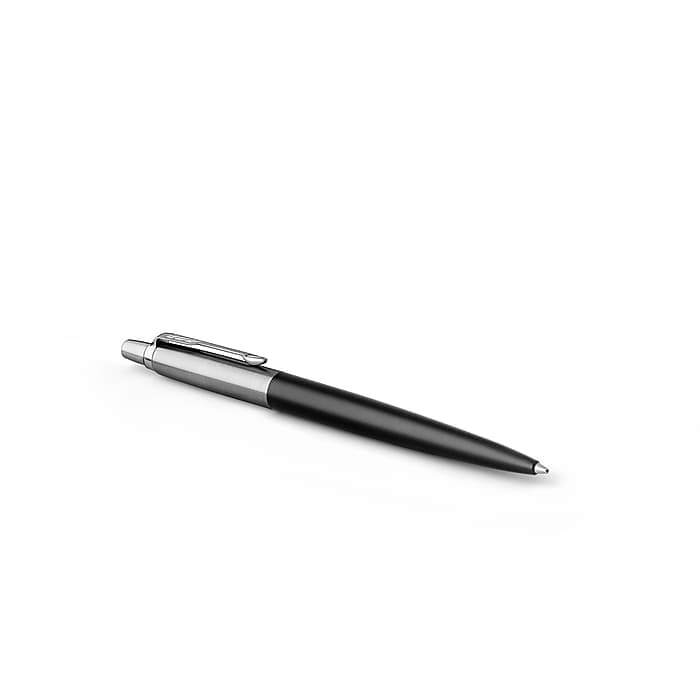Parker Jotter Retractable Ballpoint Pen, Black Barrel W/ Blue Ink, Medium