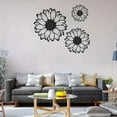 thumbnail image 2 of HELLOYOUNG 11.81 inch 3pcs Elegant Sunflower Metal Wall Art wall Decoration suitable for Entryway/Living Room Simple style Nursery Bedroom Decor Beautify the space, 2 of 15