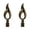 Antique Brass - Pack of 2, variant on Royal Designs, Inc. Modern Flame Design Lamp Finial, F-5073PB-1, Polished Brass, Single