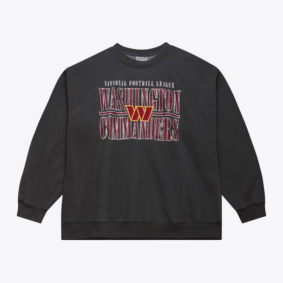 Men's Mitchell & Ness Black Washington Commanders Downtown Collection Fleece Sweatshirt