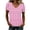 Hot Pink-A-190410aa, variant on Gingham Short Sleeve Shirts for Women V Neck Womens Shirts Casual Summer Boho Retro Womens Tunic Tops for Leggings