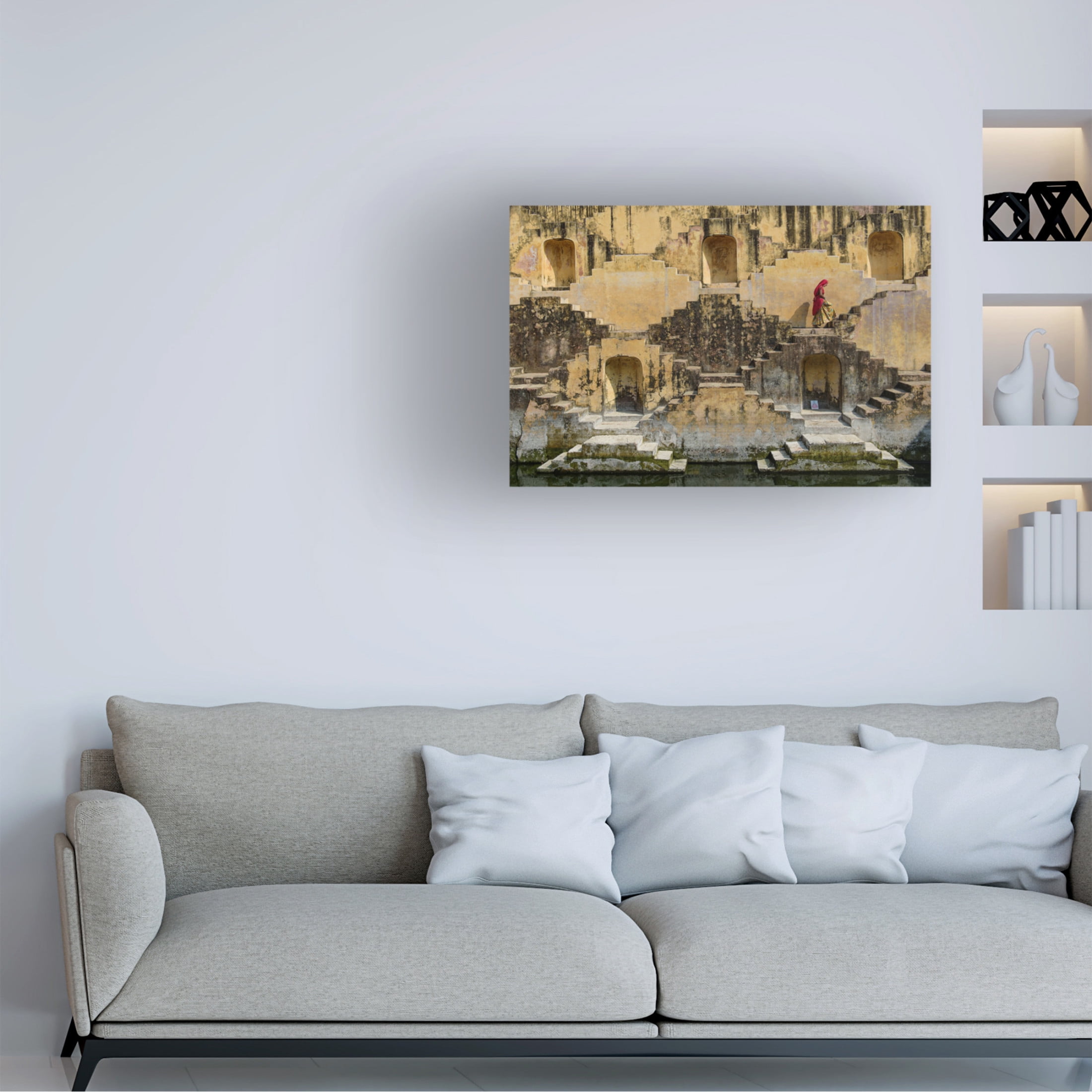 Canvas Wall Art - Muslianshah Masrie 'Panna Meena Ka Kund' Wall Art for Living Room, Bedroom, or Office Décor by Trademark Fine Art - 19 x 12 Inches