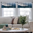 thumbnail image 4 of LALILO Kitchen Curtain Valance Boat Boat Yacht Speed Rod Pocket Window Curtain 52"x 18" Set of 2, 4 of 5
