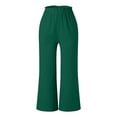 thumbnail image 6 of Sngxgn Women's Wide Leg Pants High Elastic Waisted in The Back Business Work Trousers Long Straight Suit Pants(Green,XXL), 6 of 8