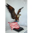 thumbnail image 5 of Eagle with American Flag Bronze Statue -  Size: 32"L x 14"W x 35"H., 5 of 14