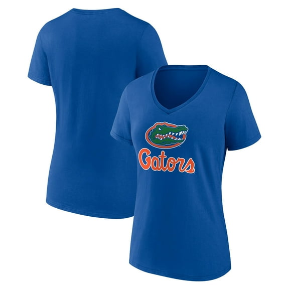 Women's Royal Florida Gators Lockup Team V-Neck T-Shirt
