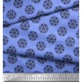 thumbnail image 3 of Soimoi Poly Georgette Fabric Dot & Snowflake Artistic Decor Fabric Printed Yard 42 Inch Wide, 3 of 3