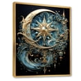 thumbnail image 2 of Designart "Crescent Moon and Stars Symbols" Symbols Floater Framed Canvas Print, 2 of 7