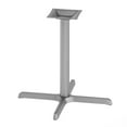 thumbnail image 2 of Flash Furniture 30'' x 30'' Restaurant Indoor/Outdoor Table X-Base with 3'' Dia. Table Height Column, Silver, 2 of 8