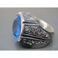 thumbnail image 3 of Handmade 925 SterlingSilver Natural 7 Ct Aquamarine Stone Men's Ring US8, 3 of 6