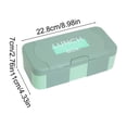 thumbnail image 3 of Interchangeable Bento Lunch Box with Removable 2- and 3-Compartment Inserts, 1100ml Capacity, Microwave-Safe Food-Grade Plastic, Includes Utensils Green, 3 of 6