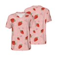 thumbnail image 6 of Rocae Strawberry for Breathable Men's Baseball T-Shirt Fashionable Casual Baseball Jersey, Moisture-wicking Sportswear 3X-Large, 6 of 9