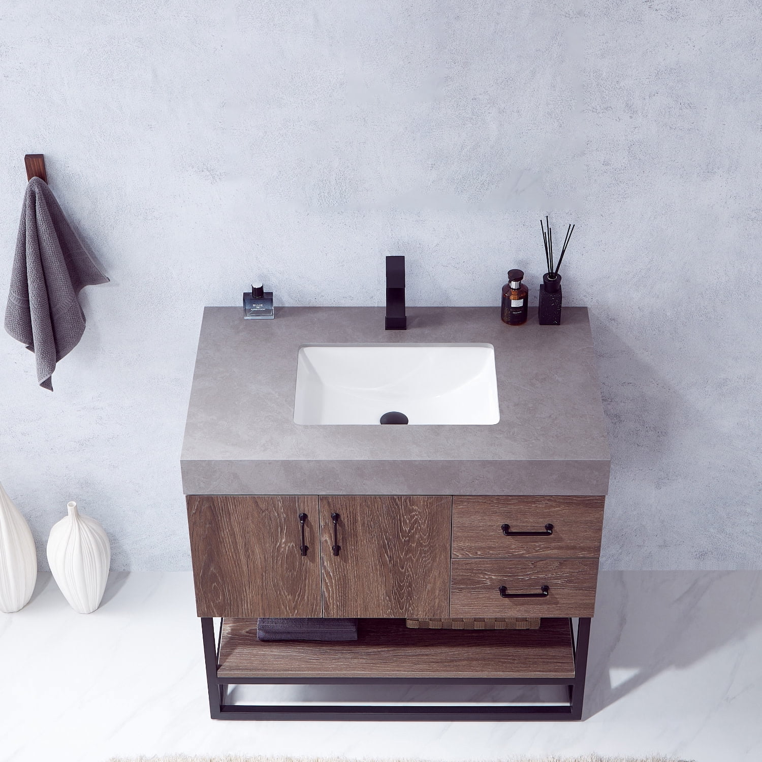 Miseno Mv789036b-Nm Alistair 36" Free Standing Single Basin Vanity Set - North Carolina