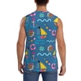 thumbnail image 4 of Fotbe Sailboat With Sailing Men's Camiseta sin Mangas Estampada para Hombres, Playera Casual para Gimnasio, Entrenamiento, Playa-Small, 4 of 7