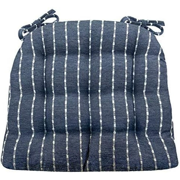 Avante Navy Blue Dining Chair Cushions Size Standard Latex Foam Fill Reversible Made In
