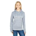 thumbnail image 2 of Ladies Striped Poly Fleece Lapover Hood -JA8662, 2 of 2