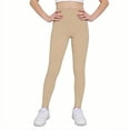 thumbnail image 4 of Pantalones de yoga de longitud completa para niños, de color sólido, con cintura elástica, con bolsillos y elásticos, de poliéster para adultos., 4 of 5