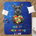 thumbnail image 4 of Autism Awareness Scottish Terrier Accept Understand Love Cozy Sherpa Blanket Scottie Dog Lover Gifts Warm Soft Throw Blanket - 12003, 4 of 5