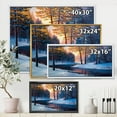 thumbnail image 4 of Designart 'Morning Glow Through The Christmas Forest By The River' Lake House Framed Canvas Wall Art Print, 4 of 5