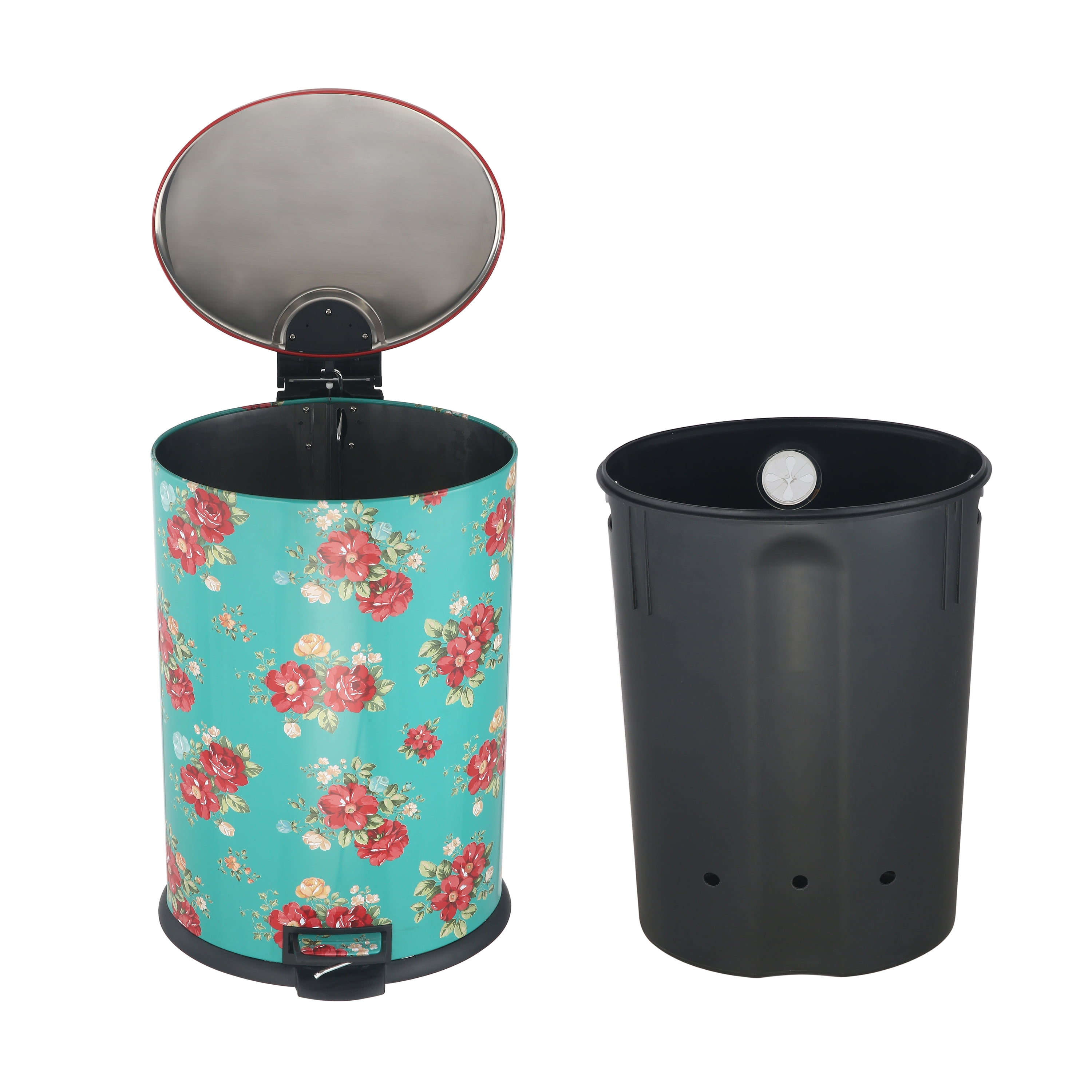 Qepwscx Trash Cans With Lids Kitchen Garbage Can With Lid Trumpet