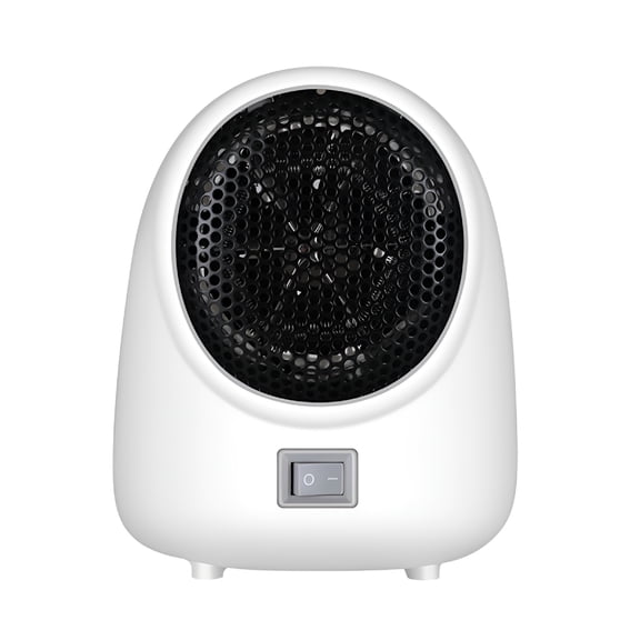 HIBIBUD Portable Electric Space Heater with Thermostat, 400W Heater Fan, Heat Up 100 Square Feet for Office Bedroom Home Room Desk Indoor Use,Electric Heater, White