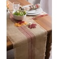 thumbnail image 4 of BARN RED MIDDLE STRIPE BURLAP TABLE RUNNER 14x72, 4 of 4