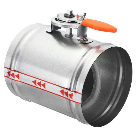 Unique Bargains 5.9 Inch Manual Control Volume Damper, Galvanized Iron Backdraft Damper for Air Duct, Airflow, Dryer Vent, 190mm